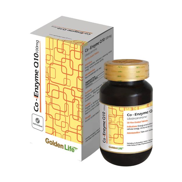 قرص کوآنزیم کیوتن 100 میلی گرم گلدن لایف 30 عدد - Golden Life CO-Enzyme Q10 Ubidecarenone 30 Tabs