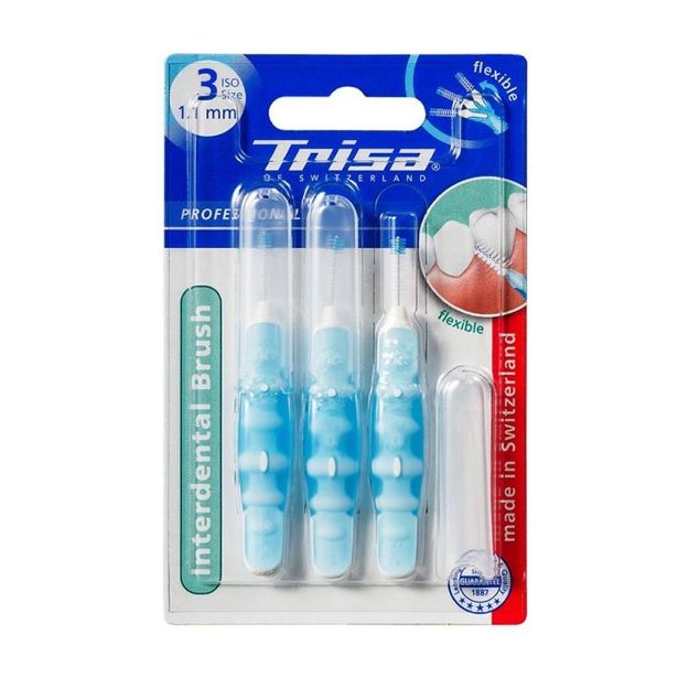 براش بین دندانی پروفشنال 1.1 میلیمتری ایزو سه تریزا - Trisa Interdental Brush 1.1 mm Iso 3