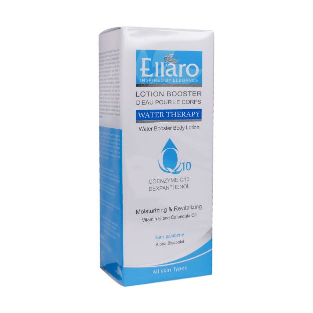 لوسیون بدن آبرسان و مرطوب کننده حاوی کوآنزیم Q10 الارو 150 میلی لیتر - Ellaro Q10 Water Booster Body Lotion 150 ml