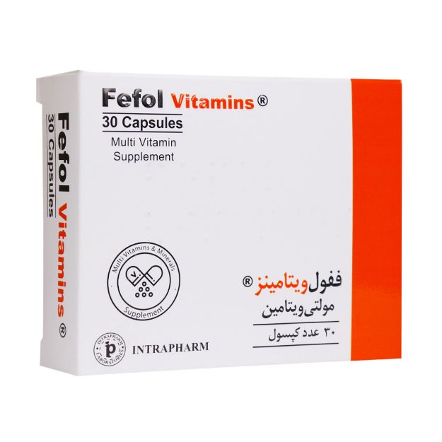 کپسول ففول ویتامینز اینترافارم 30 عدد - Intrapharm Fefol Vitamins 30 Capsules