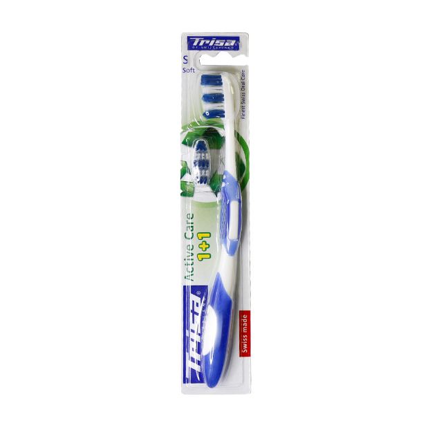 مسواک اکتیو کر با برس نرم تریزا همراه با سری یدک - Trisa Active Care Soft Toothbrush