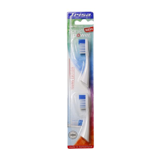 پک دو عددی سری یدک مسواک سونیک پاور یانگ ادیشن نرم تریزا - Trisa Sonic Power Yong Edition Toothbrush Spare Series Pack 2 Pcs