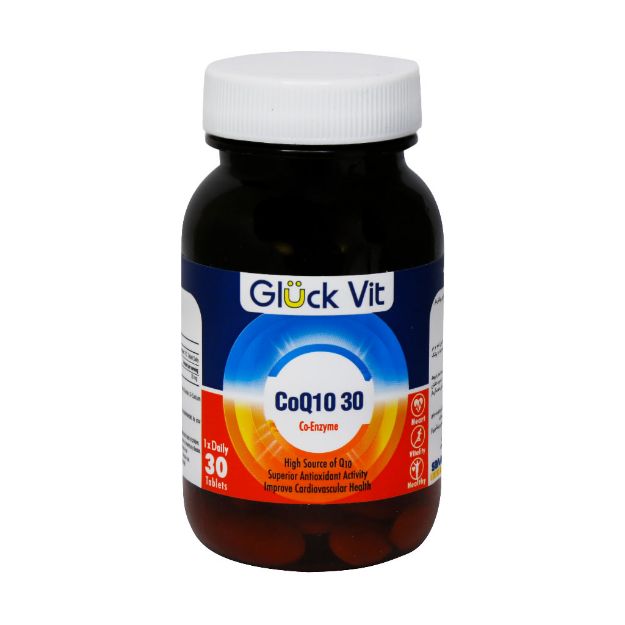 قرص کوکیوتن 30 میلی گرم گلوک ویت 30 عدد - Gluck Vit CoQ10 30 Mg 30 F.C Tablets