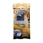 تیغ اصلاح سه لبه صابوندار لمسر 4 عددی - Lemser 3 Blade Disposable Razor Shave 4 Pcs