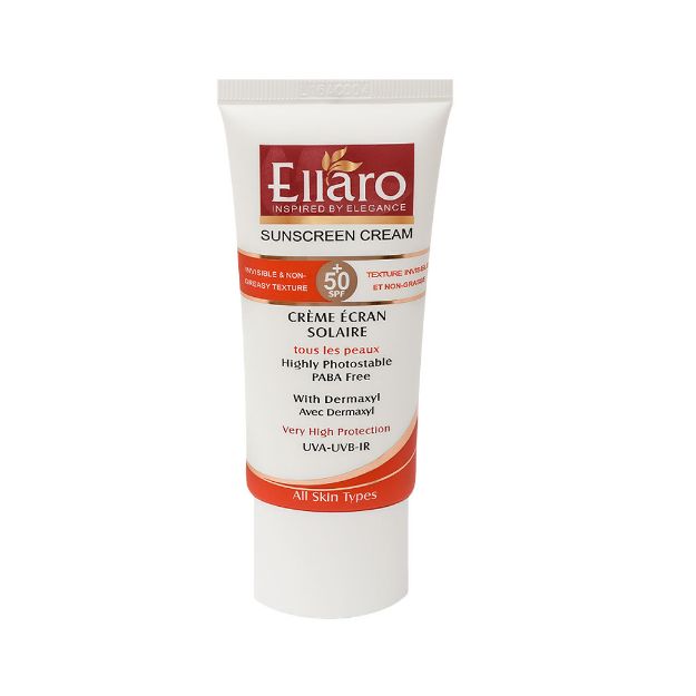 کرم ضد آفتاب الارو SPF50 مناسب انواع پوست ۵۰ میلی‎ لیتر - Ellaro Sunscreen Cream SPF 50⁺ For All Skins 50 ml