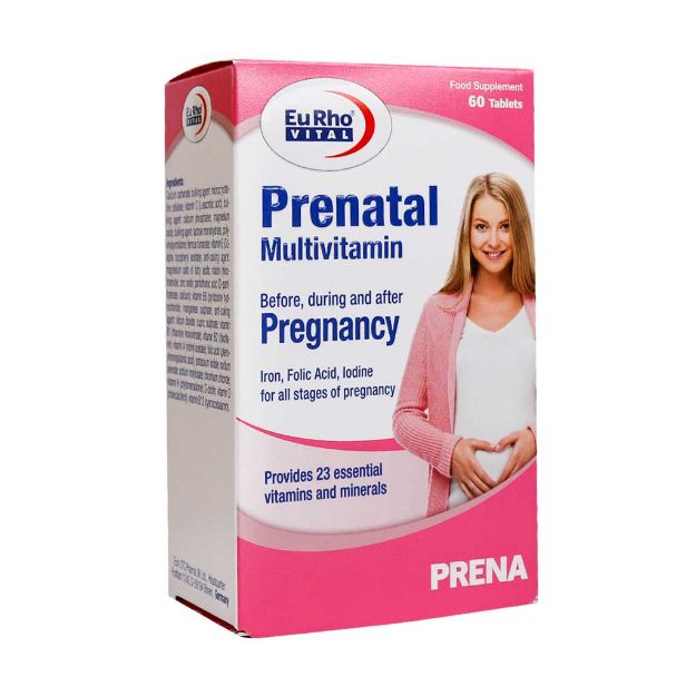 قرص پریناتال مولتی ویتامین یوروویتال 60 عدد - Eurho Vital prenatal multivitamin 60 tablets