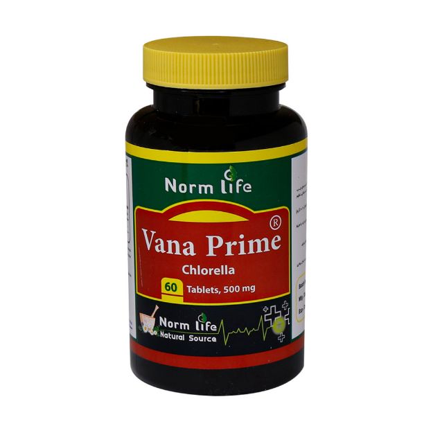 قرص وانا پرایم کلرلا 500 میلی گرم نورم لایف 60 عدد - Norm Life Vana Prime Chlorella 500mg 60 Tablets