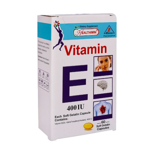 کپسول ویتامین E 400 واحد هلثی مین 60 عدد - Healthimin Vitamin E 400 IU 60 Soft Gelatin Capsules