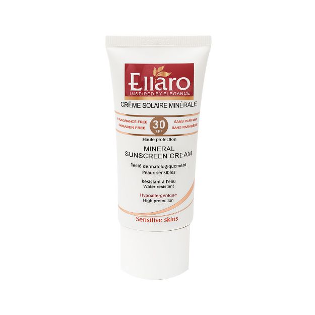 کرم ضد آفتاب مینرال الارو SPF30 مناسب پوست های حساس ۵۰ میلی لیتر - Ellaro Mineral Sunscreen Cream SPF30 For Sensitive Skins 50 ml