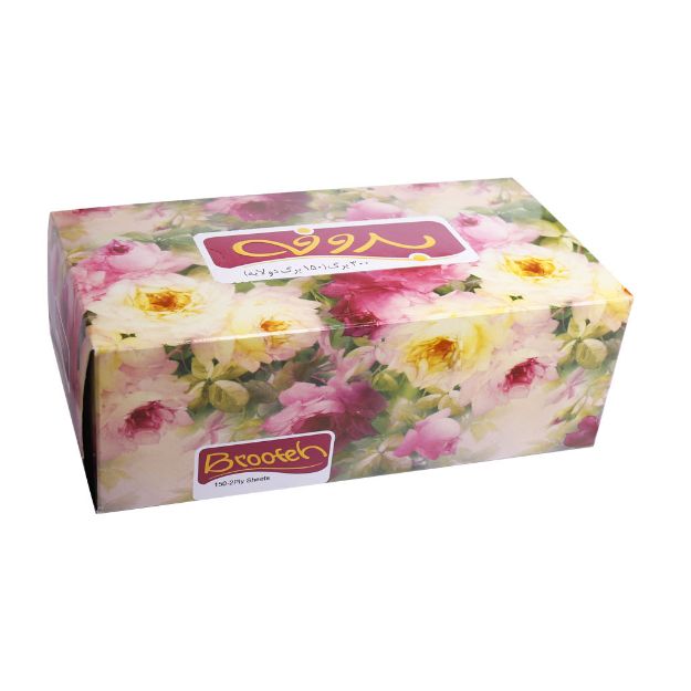 دستمال کاغذی جعبه ای دو لایه بروفه 150 عدد - Broofeh Facial Tissue 150 Two Ply Sheets