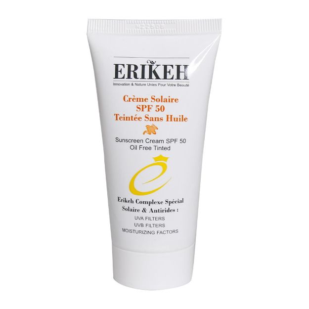 کرم ضد آفتاب رنگی SPF50 اریکه مناسب پوست های چرب 50 میلی لیتر - Erikeh SPF50 Sunscreen Cream For Oily And Acne Skins 50 ml