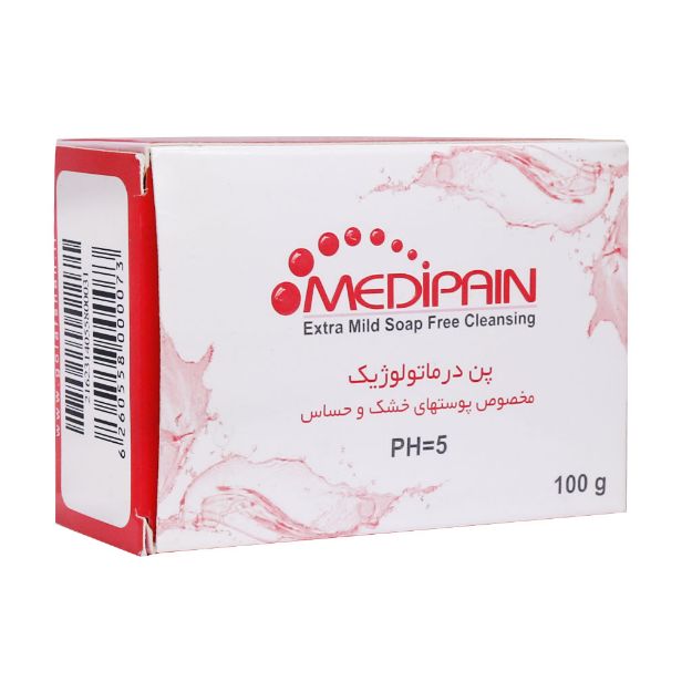 پن درماتولوژیک پوست‌ خشک و حساس مدیپن 100 گرم - Medipain Dry And Sensitive Skin Syndet Bar 100 gr