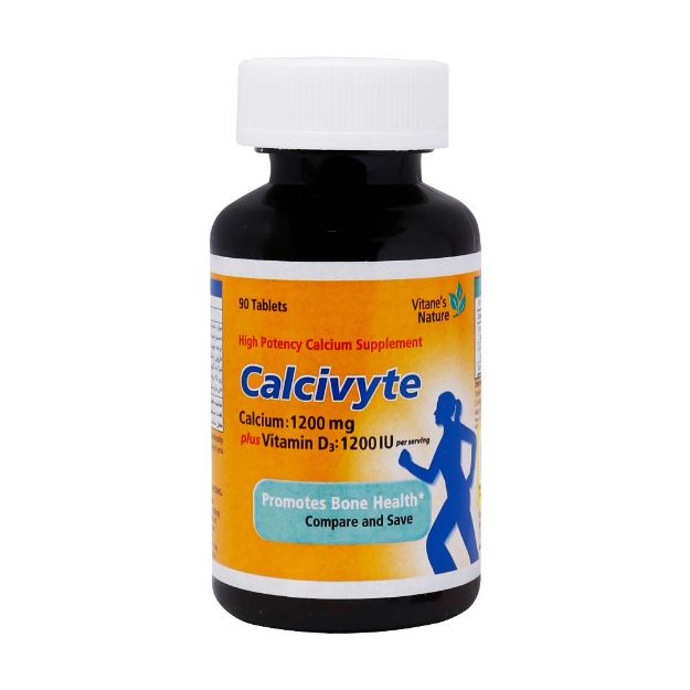 قرص کلسی ویت پلاس ویتامین D3 1200IU ویتان 90 عدد - Calcivyte Plus Vitamin D3 1200iu 90 Tablets