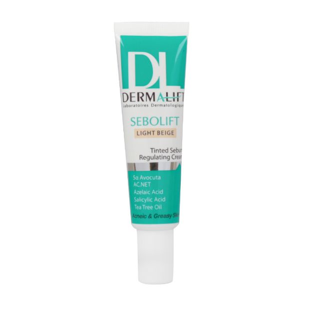 کرم متعادل کننده چربی رنگی سبولیفت درمالیفت 30 میلی لیتر - Dermalift Sebolift Tinted Sebum Regulating Cream 30 ml