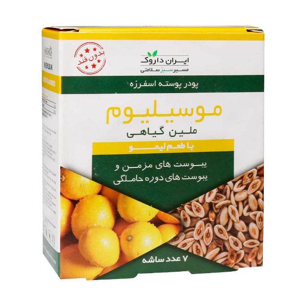 موسیلیوم گیاهی ایران داروک مخصوص یبوست دوره حاملگی 7 ساشه - Iran Darouk Musylium Herbal Laxative 7 Sachets