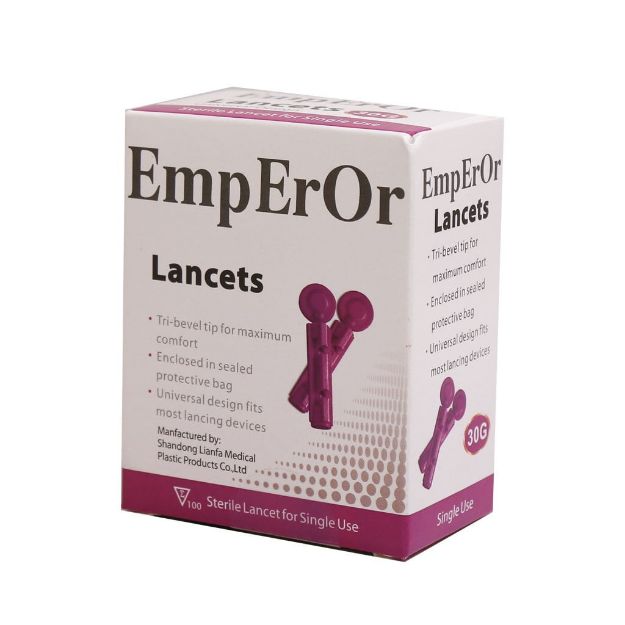 سوزن تست قند خون امپرور 100 عدد - Emperor Blood Glucose lancet 30 g pack of 100