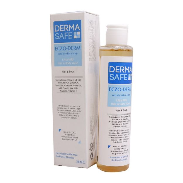 شامپو سر و بدن اگزودرم درماسیف مناسب پوست بسیار خشک 200 میلی لیتر - Dermasafe Hair & Body Eszo Derm Shampoo 200 ml