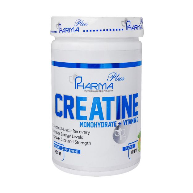 پودر کراتین مونوهیدرات و ویتامین C فارما پلاس 400 گرم - Pharma Plus Creatine Monohydrate And Vitamin C Powder 400 g