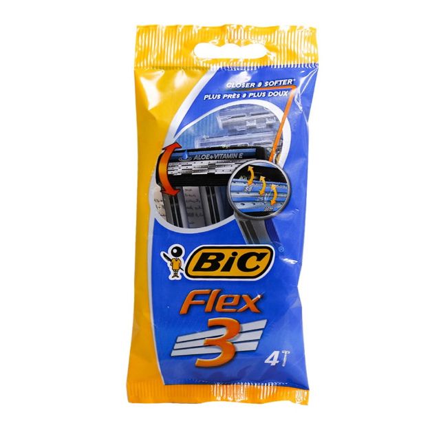 خود تراش بیک مدل فلکس 3 بسته 4 عدد - Bic Flex 3 Blade Pack of 4