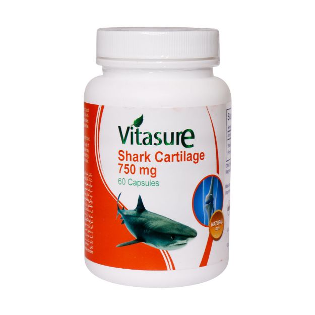 کپسول شارک کارتیلاج 750 میلی گرم ویتاشور 60 عدد - Vitasure Shark Cartilage 750 mg 60 Capsules