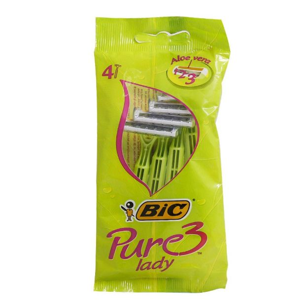 خود تراش 4 عددی بیک مدل Pure 3 Lady - Bic Pure 3 Lady Blade Pack of 4