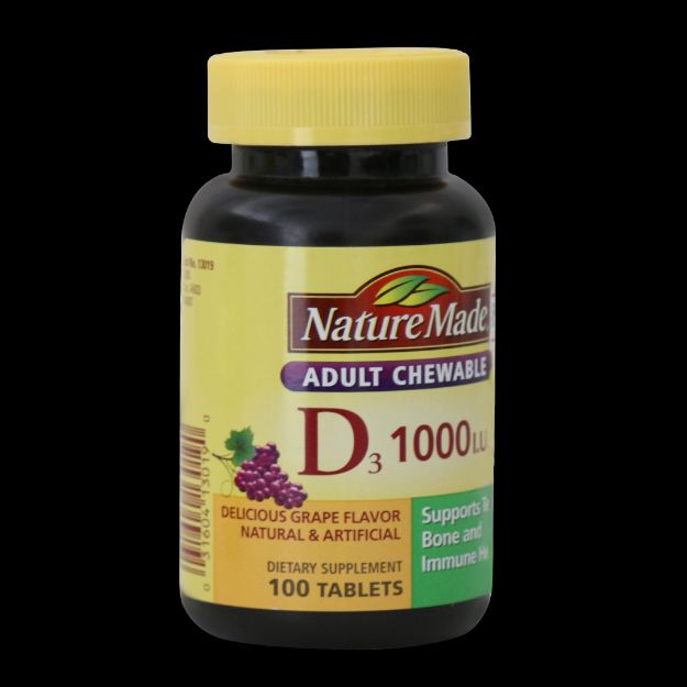 قرص جویدنی ویتامین D3 1000 واحد نیچرمید 100 عدد - Nature Made D3 1000 I.U 100 Tabs