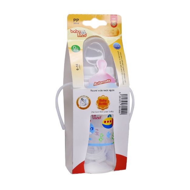 شیشه شیر بیبی لند کد 357 مناسب 18-6 ماهگی 300 میلی لیتر - Baby Land Code 357 Bottle For 6-18 Months 270 ml