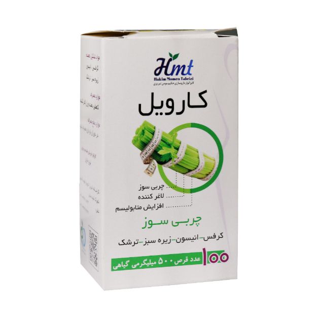 قرص کارویل حکیم مومن تبریزی 100 عدد - Hakim Momen Tabrizi Carvil 100 Herbal Tablets