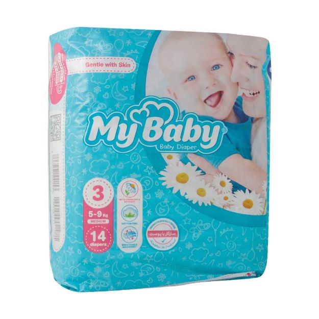 پوشک سایز ۳ مای بی بی (۵ تا ۹ کیلوگرم) حاوی عصاره بابونه - My Baby Size 3 Baby Diaper With Chamomile Extract