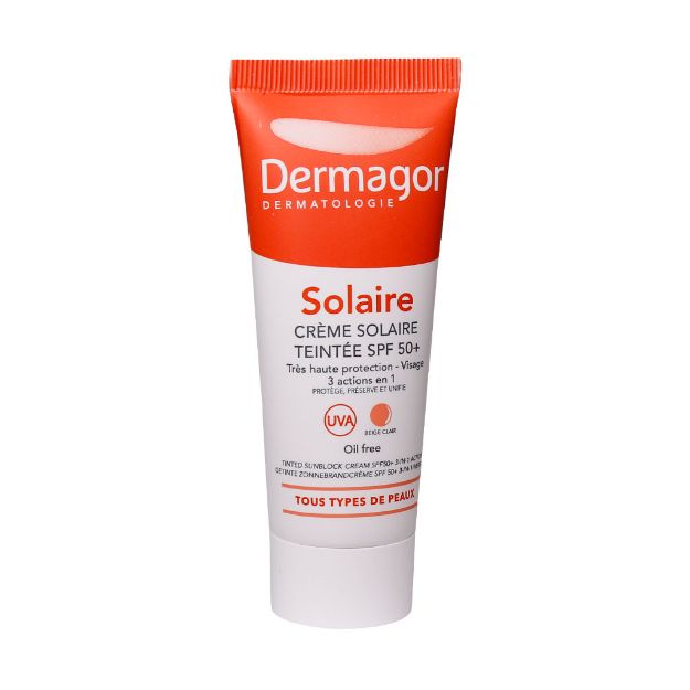 کرم ضد آفتاب SPF 50+ رنگی فاقد چربی 3 در 1 درماگور 40 میلی لیتر - Dermagor Solaire SPF 50+ Oil Free Cream 40 ml