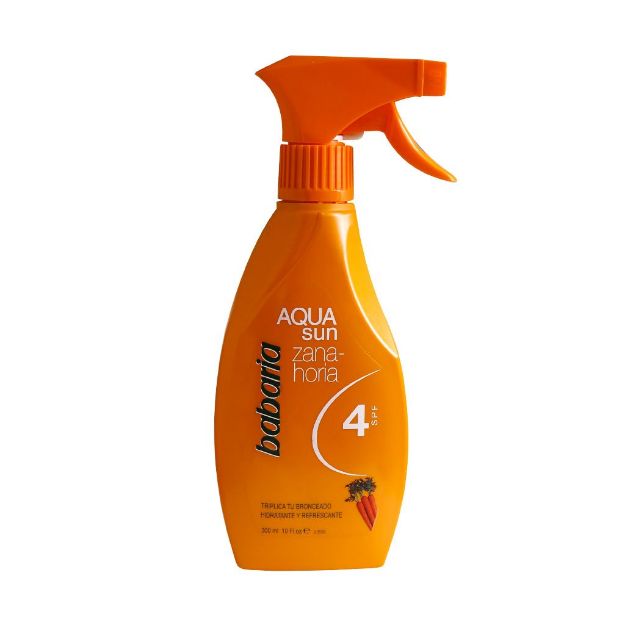 اسپری آکوسان و تثبیت برنز عصاره هویج SPF4 باباریا 300 میلی لیتر - Babaria Aqua Sun SPF4 Spray 300 ml