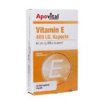 کپسول ژلاتینی نرم ویتامین E 400 واحد آپوویتال 40 عدد - Apovital Vitamin E 400 60 Capsules