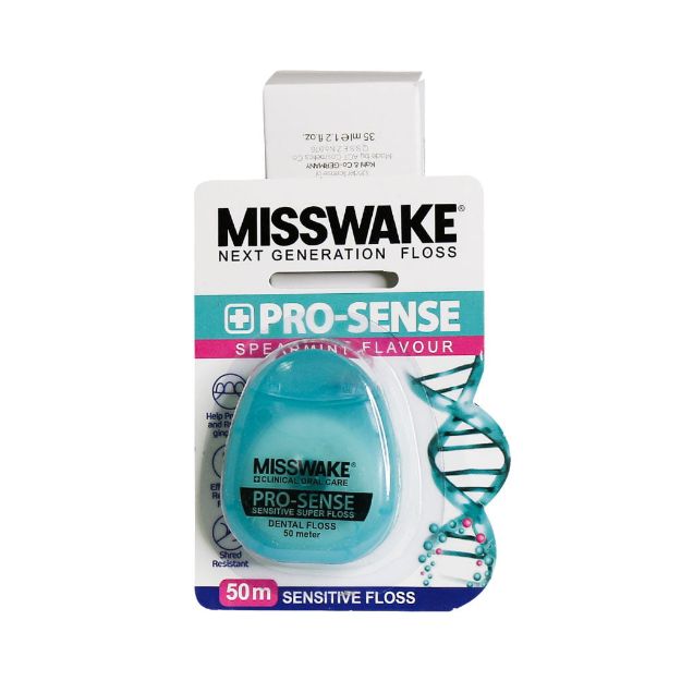 نخ دندان ضد حساسیت مدل پرو سنس میسویک 50 متر - Misswake Pro-sense Sensitive Super Floss 50 Meters