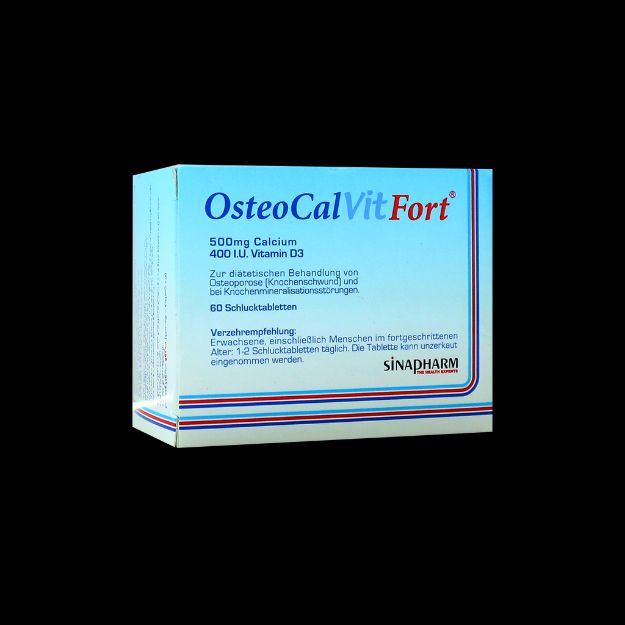 قرص استئوکلویت فورت سینافارم ۶۰ عددی - Sinapharm OsteoCal Vit Fort 60 Tab