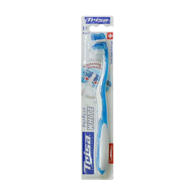 مسواک پرفکت وایت تریزا با برس متوسط و خاصیت سفیدکنندگی - Trisa Perfect White Toothbrush