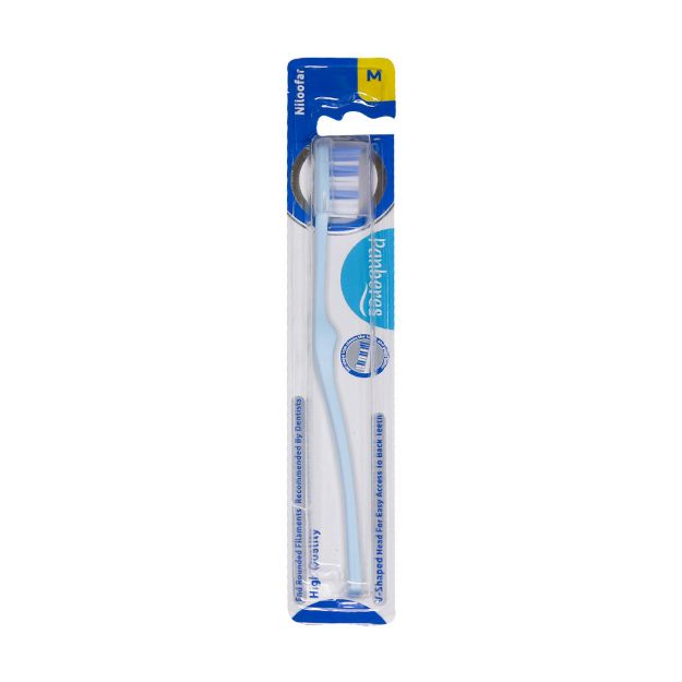 مسواک مدل نیلوفر پنبه ریز با برس متوسط - Panberes Niloofar Model Toothbrush