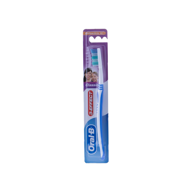 مسواک کلاسیک تری افکت اورال بی با فرچه متوسط - Oral-B Classic 3 Effect Toothbrush