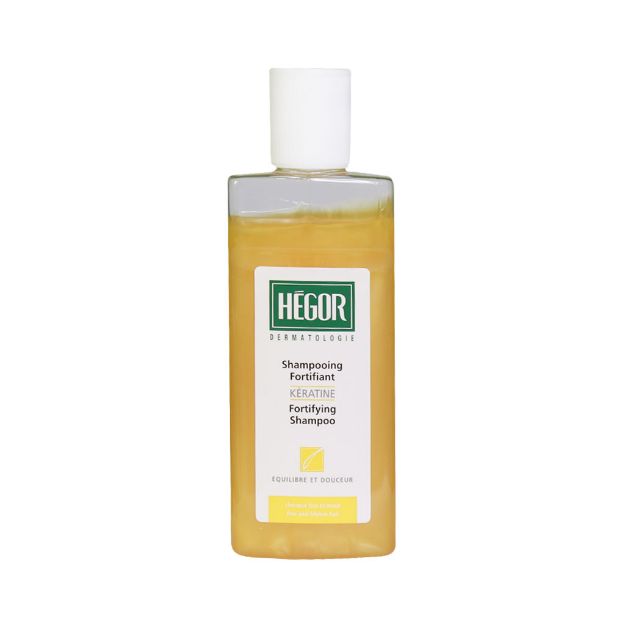 شامپو تقویت کننده کراتین هگور مناسب موهای نازک، شکننده و آسیب دیده - Hegor Keratin Fortifying Shampoo