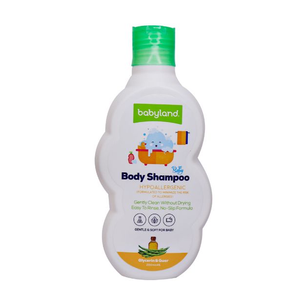 شامپو بدن کودک حاوی گلیسیرین و گوار بیبی لند 200 میلی لیتر - Babyland Body Shampoo for Kids with Glycerin and Guar 200ml