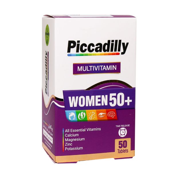 قرص مولتی ویتامین بانوان بالای 50 سال پیکادیلی 50 عدد - Piccadilly Multivitamin 50 + Women 50 Tabs