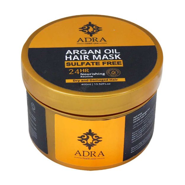 ماسک مو با آبکشی آدرا آرگانیک حاوی روغن آرگان 400 میلی لیتر - Adra Arganic Oil & Hydrolyzed Protein Hair Mask 400 ml