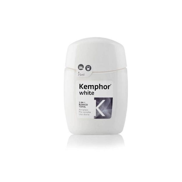 خمیر دندان و دهانشویه کمفور مدل WHITE - Kemphor WHITE 2 in 1 Frescor 75 ml