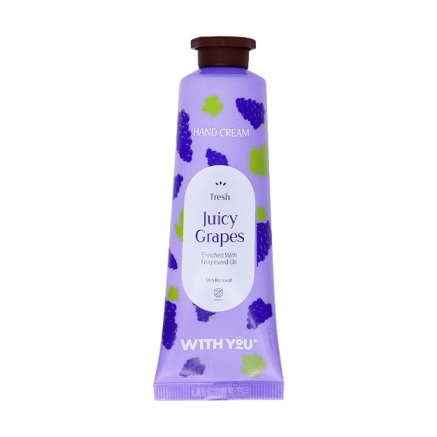 کرم نوسازی و مرطوب کننده دست حاوی روغن هسته انگور ویت یو 50 میلی لیتر - With You Fresh Juicy Grapes Hand cream 50 ml