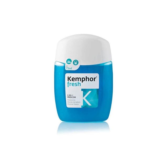 خمیر دندان و دهانشویه کمفور حاوی عصاره نعنا مدل fresh حجم 75 میلی لیتر - kemphor eucaliptus 2 in-1 frescor 75 ml