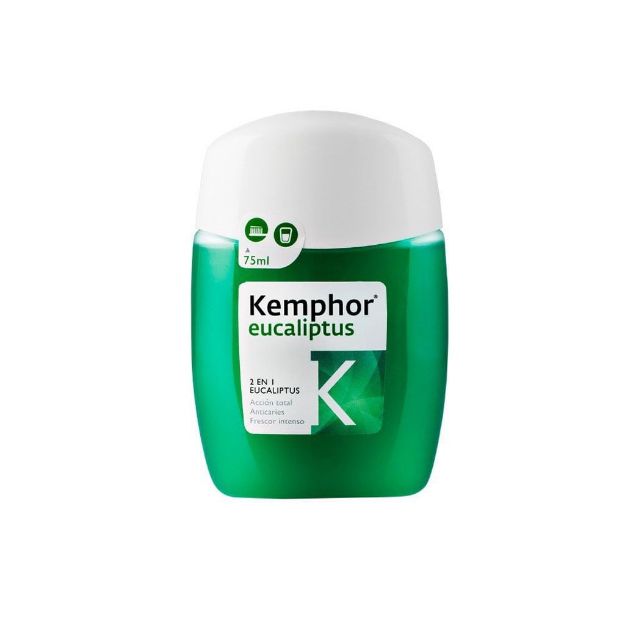 خمیر دندان و دهانشویه کمفور مدل EUCALIPTUS - Kemphor Eucaliptus 2 in 1 Frescor 75 ml