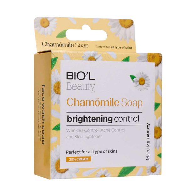 صابون پاک کننده آرایش صورت بیول حاوی عصاره بابونه 100 گرم - Biol Chamomile Brightening Control Soap 100 g