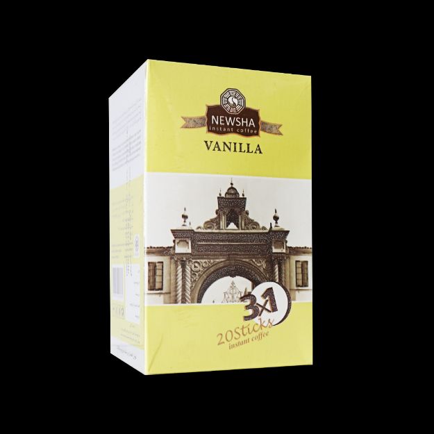 قهوه فوری ۱×۳ وانیل نیوشا ۲۰ عددی - Newsha Instant Coffee 3×1 Vanilla 20 Sticks