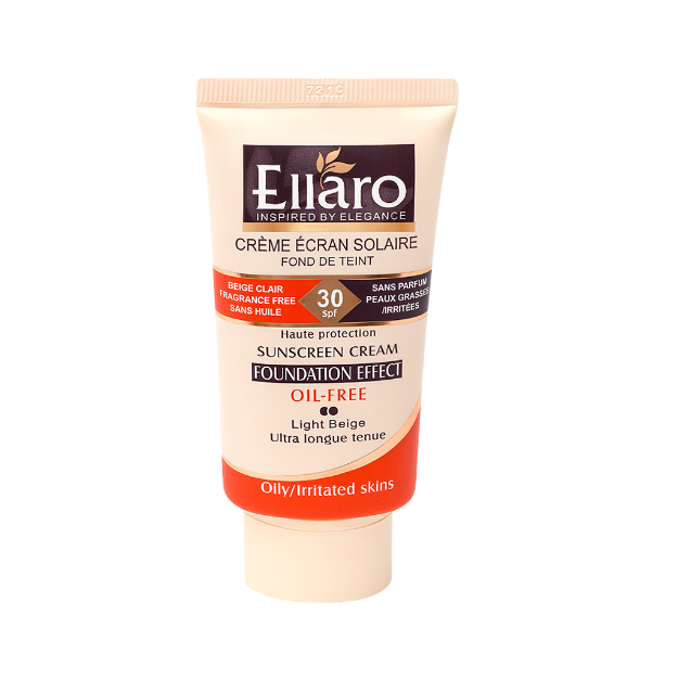 کرم ضد آفتاب فاقد چربی الارو SPF30 مناسب پوست چرب و جوش ‎دار ۴۰ میلی‎ لیتر - Ellaro Sunscreen Cream SPF30 Oil Free 40 ml