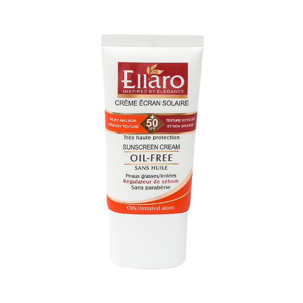 کرم ضد آفتاب فاقد چربی الارو SPF50 مناسب پوست چرب و جوش دار ۴۰ میلی لیتر - Ellaro Sunscreen Cream SPF 50+ Oil Free 40 ml