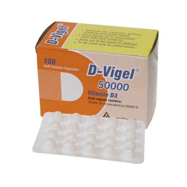 کپسول ژلاتینی ویتامین D3 دی ویژل 50000 واحد دانا 100 عددی - Daana D-Vigel 50000 Vitamin D3 Caps